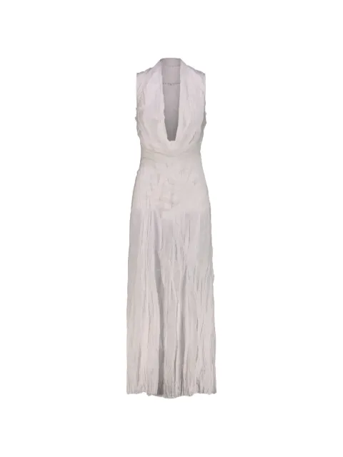 Maison Margiela cowl-neck crinkled maxi dress