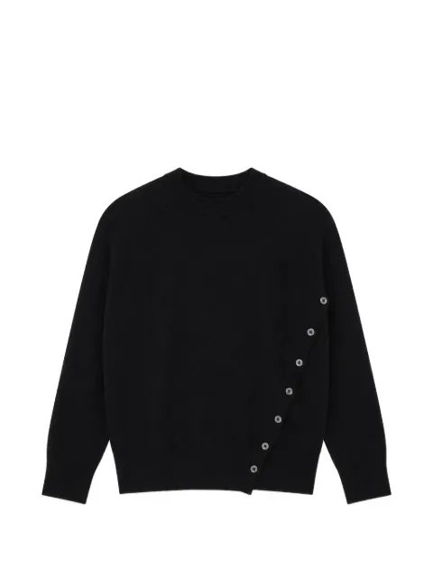 Carrer asymmetric-button raglan-sleeve sweater