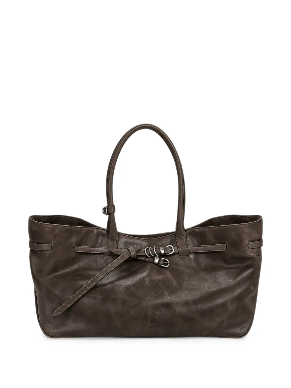 Marge Sherwood Grandma belted leather shoulder bag - Marrone