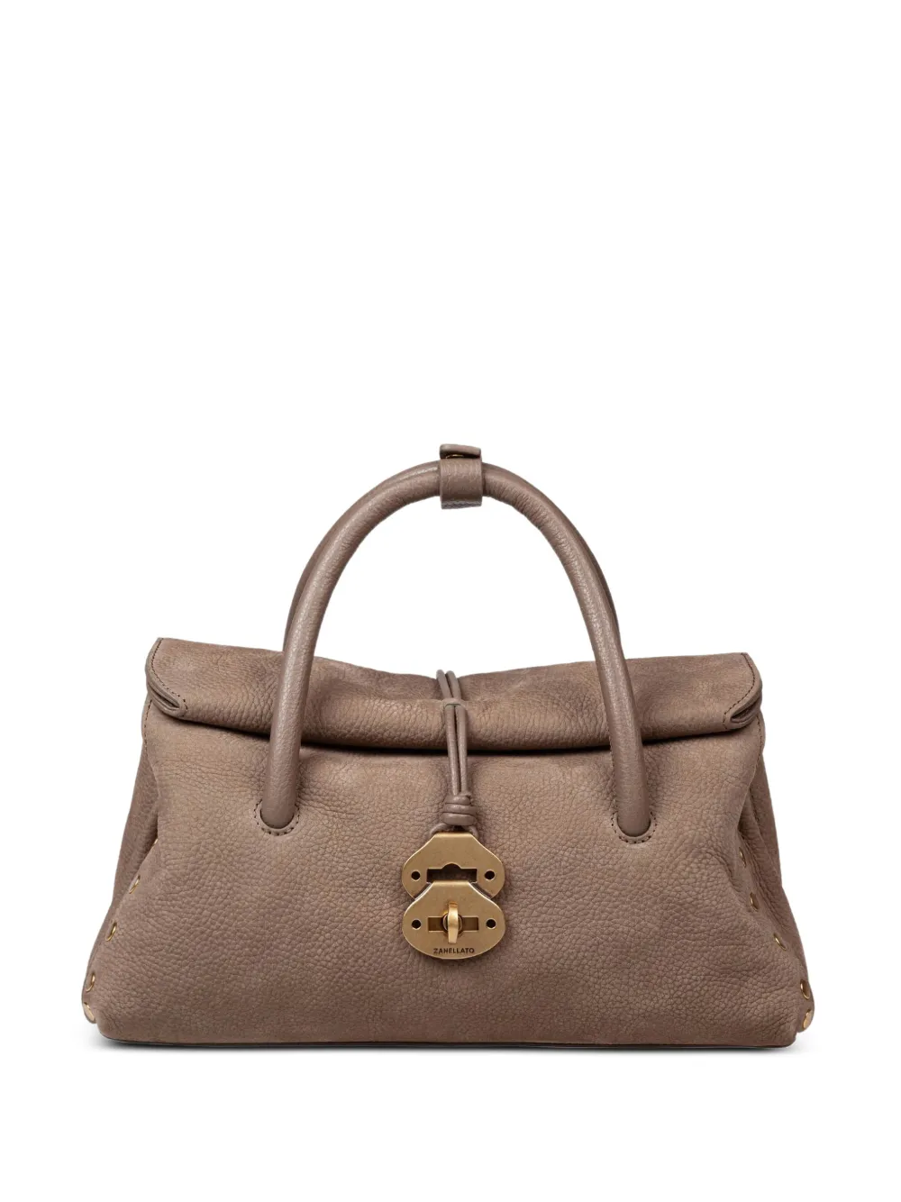 Zanellato Dotta Jones shopper met studs Grijs