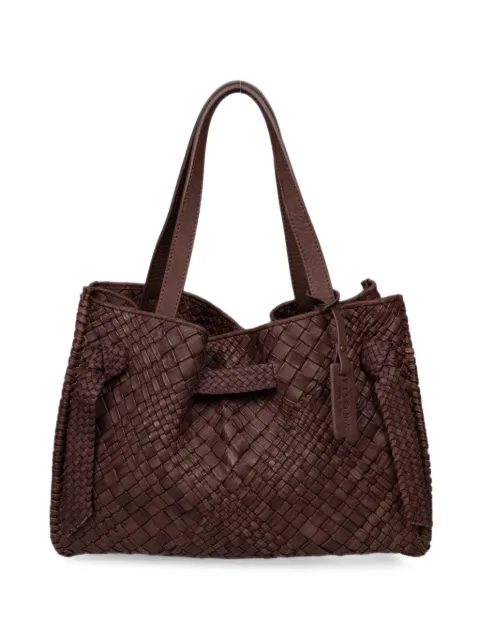 VISONA` Esmeralda woven leather tote bag