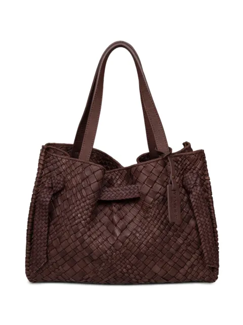 VISONA` Esmeralda woven leather tote bag