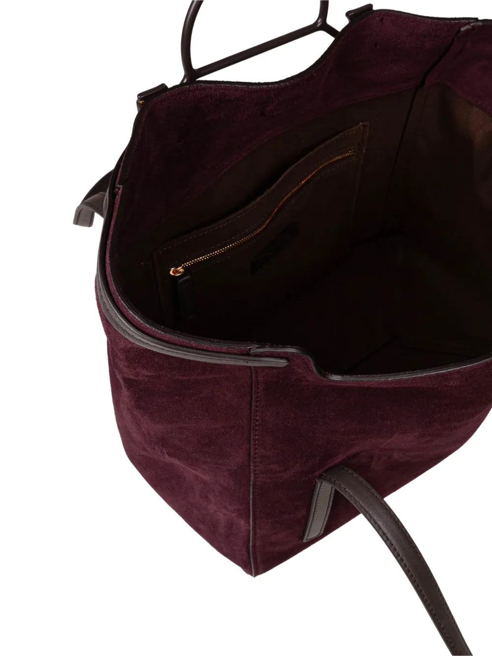 Borbonese Grote Shopping suède shopper Rood