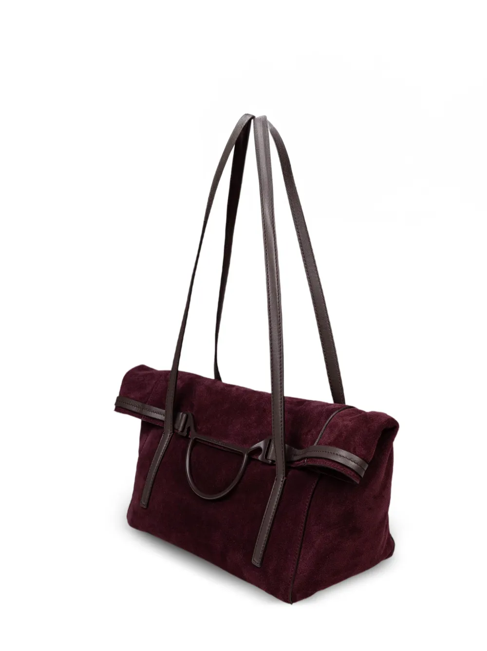 Borbonese Grote Shopping suède shopper Rood