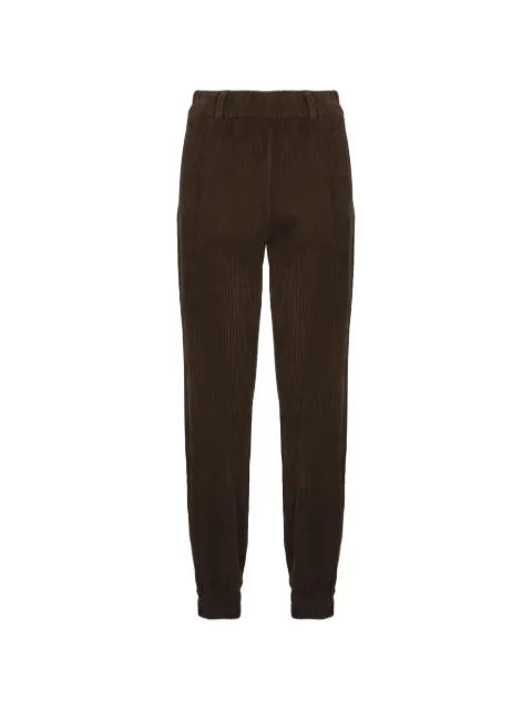 D.Exterior pantalones de pana con pretina elástica