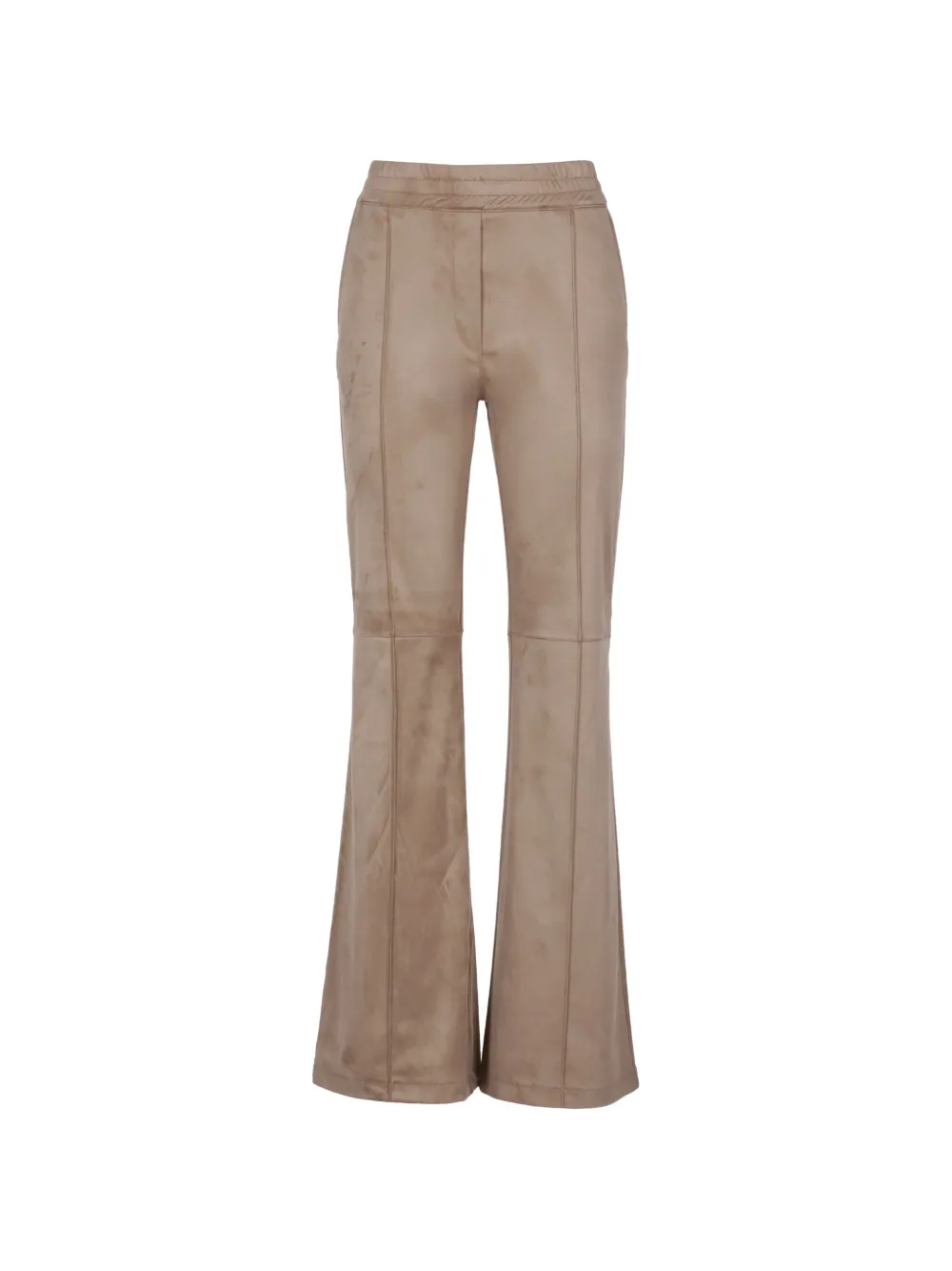 D.Exterior seam-detail flared trousers - Nude