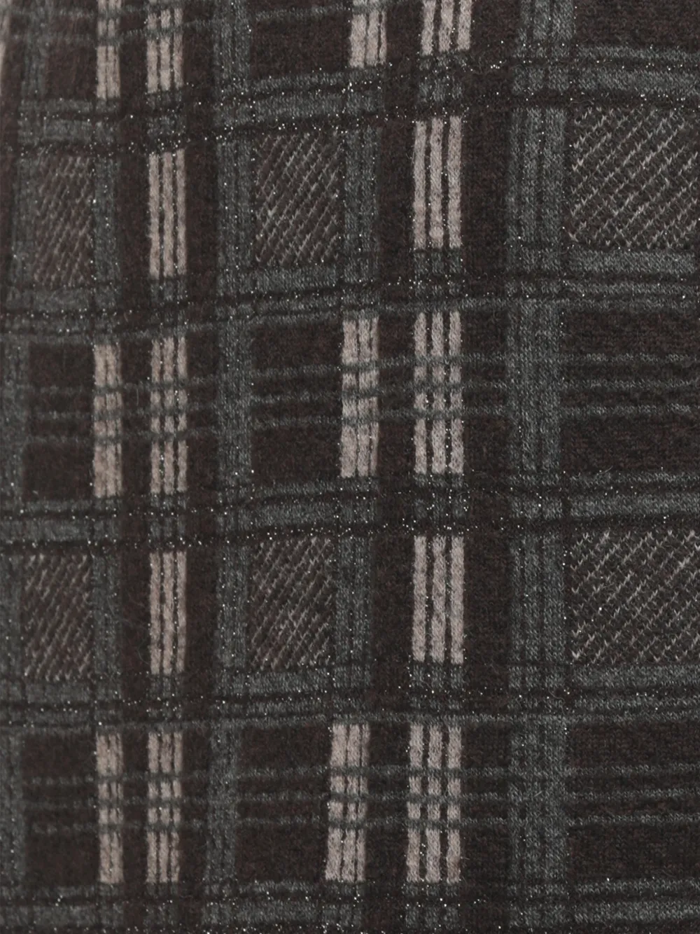 D.Exterior check-pattern midi skirt Bruin