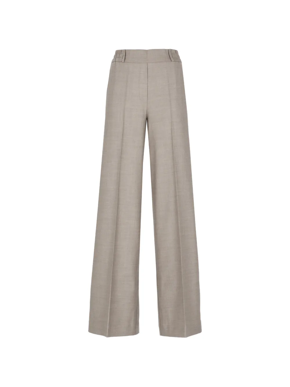 D.Exterior pressed-crease wide-leg trousers Grijs