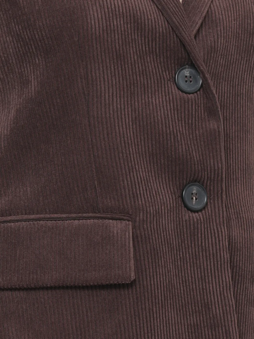 D.Exterior corduroy-effect single-breasted jacket Bruin