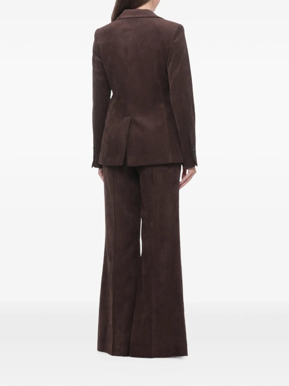 D.Exterior corduroy-effect single-breasted jacket Bruin
