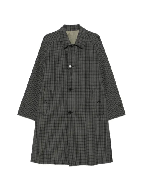 Mackintosh Balfield reversible check-pattern raglan-sleeve coat
