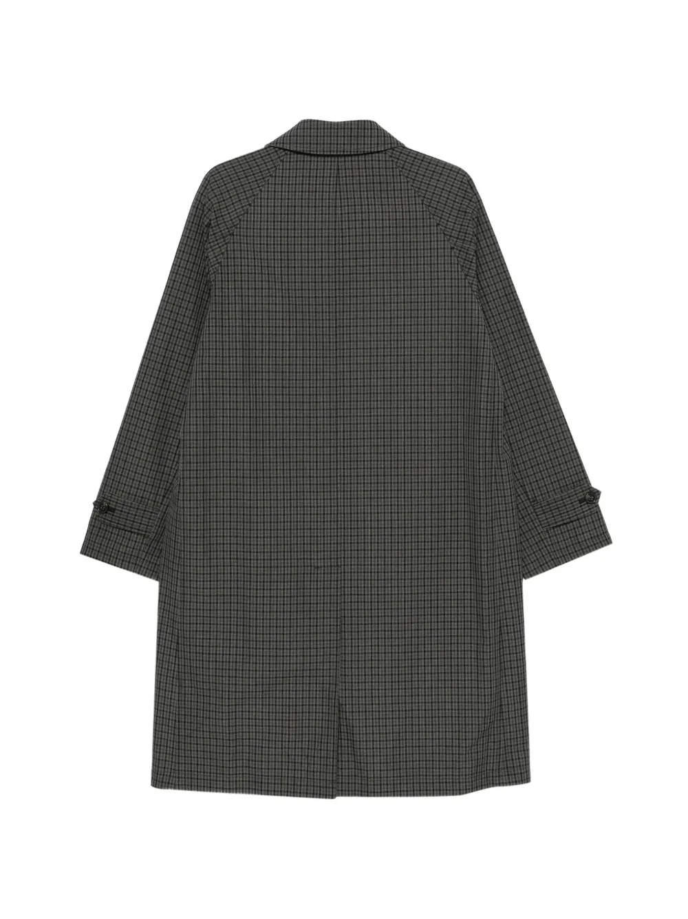 Mackintosh Balfield reversible check-pattern raglan-sleeve coat Grijs