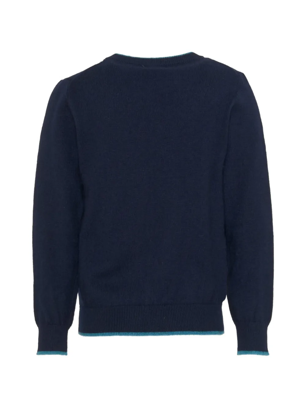 North Sails Kids Sweater met logopatch en ronde hals Blauw