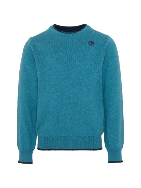 North Sails Kids logo-patch ribbed-trim sweater