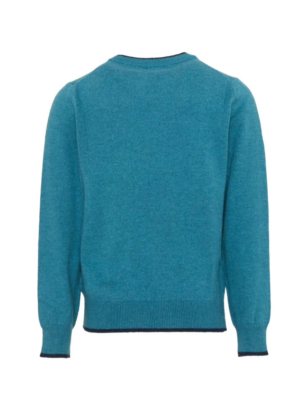 North Sails Kids Trui met logopatch en geribbelde afwerking Blauw