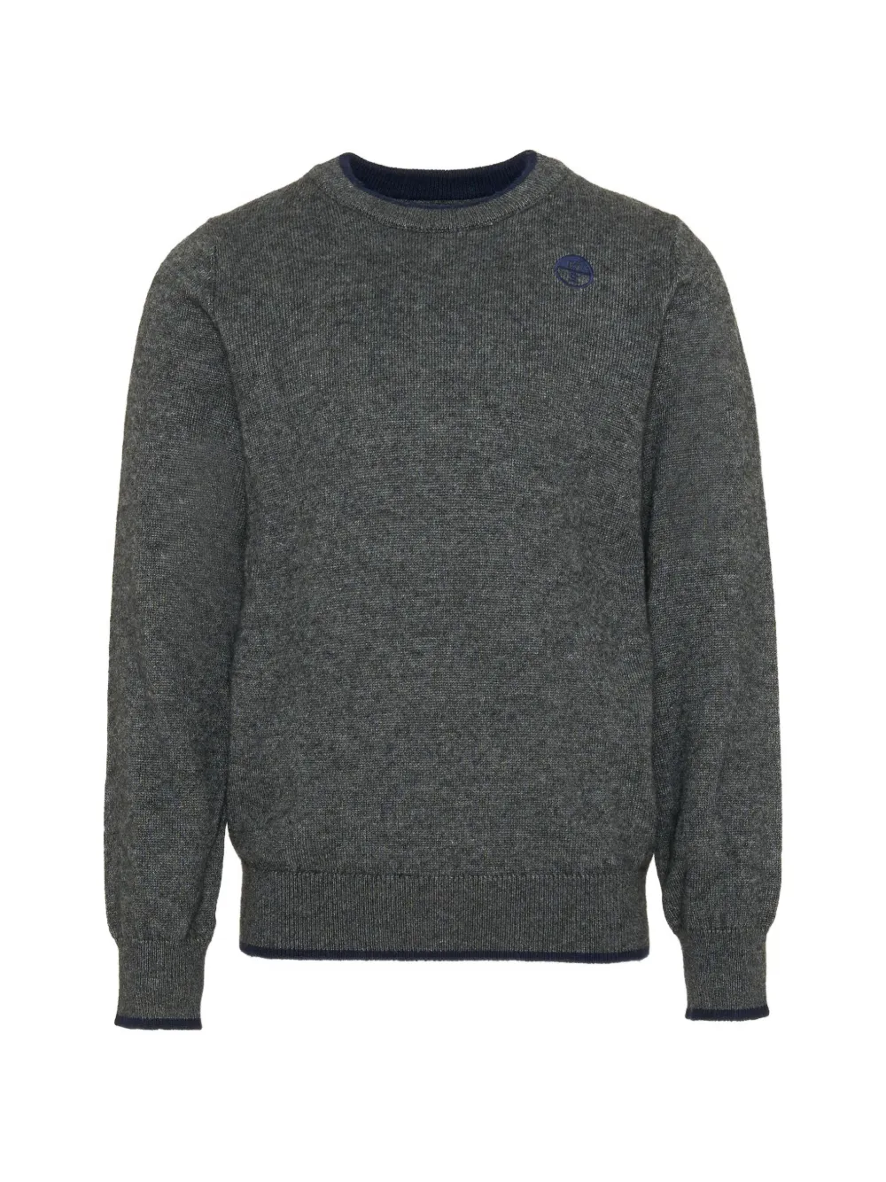 North Sails Kids logo-patch knit sweater - Grigio