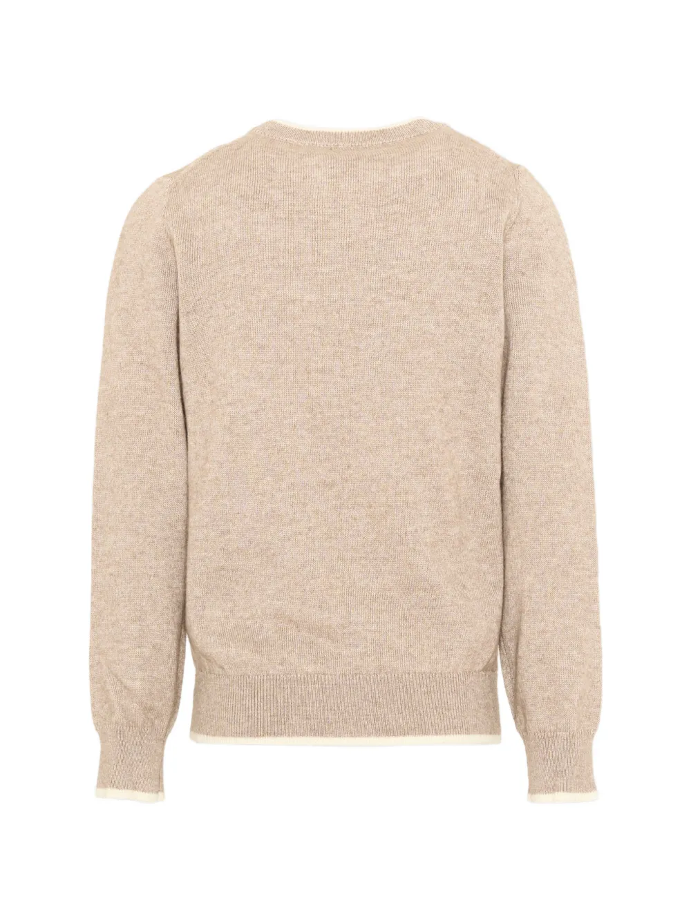 North Sails Kids Sweater met logopatch en ronde hals Bruin
