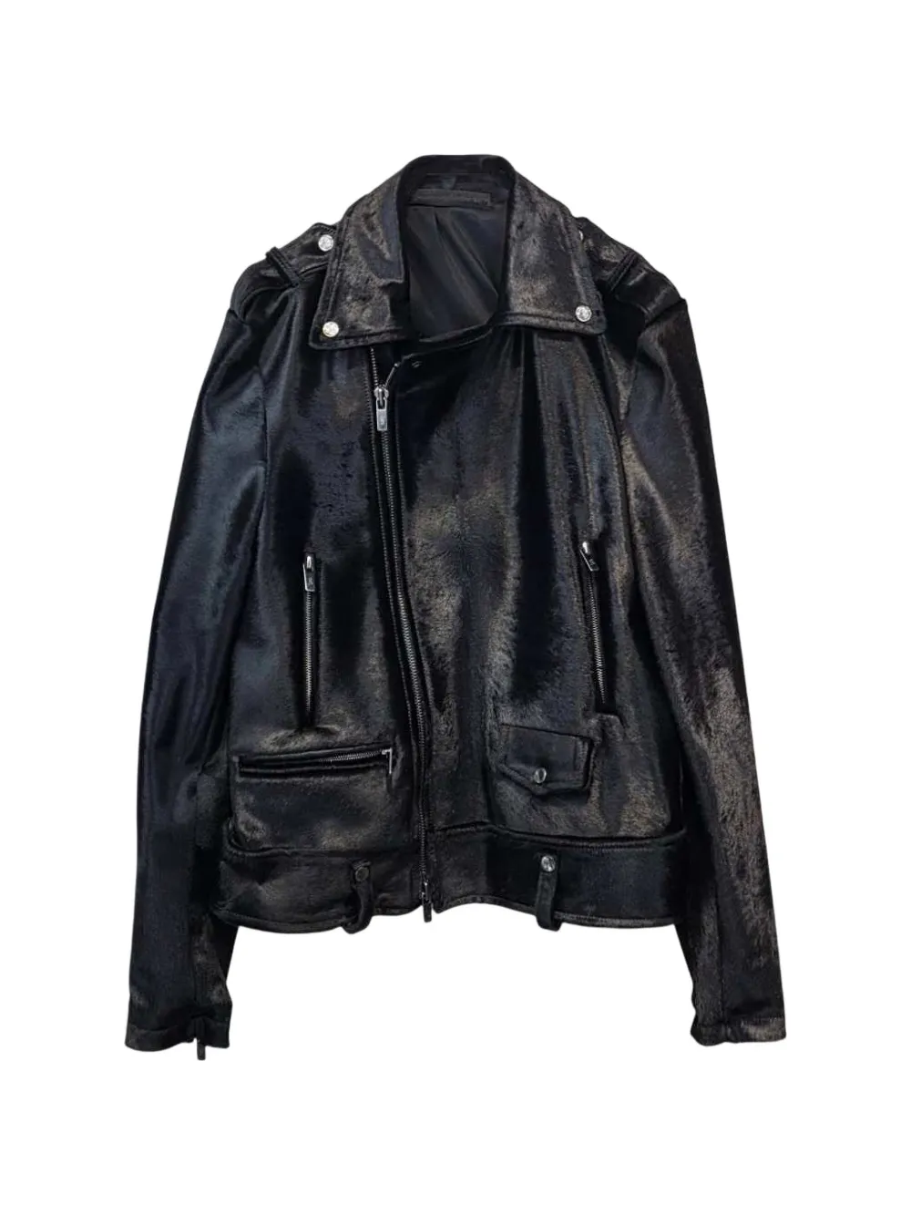 Salvatore Santoro leather biker jacket - Nero