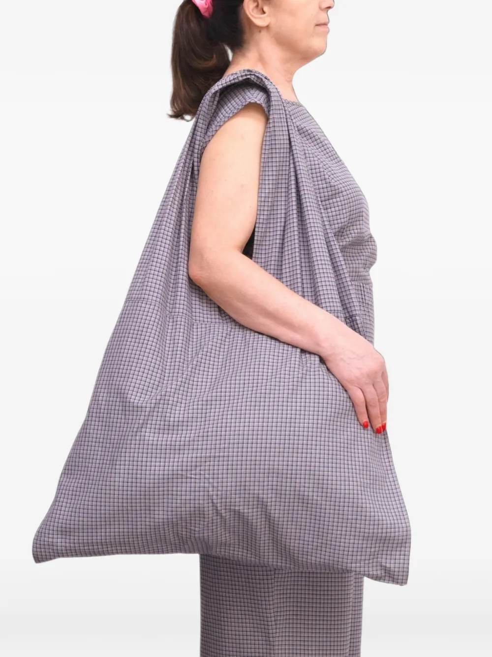 Baserange Hale flanellen shopper Grijs