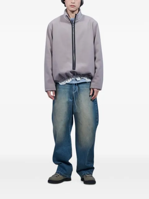 Camiel Fortgens raw-edge roll-neck fleece jacket