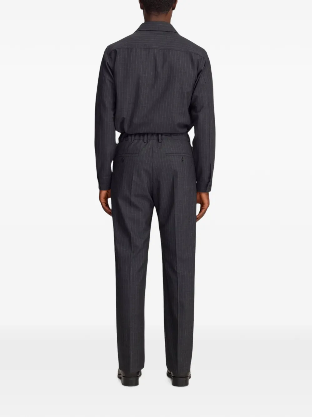 NN07 Kay broek met krijtstreep Grijs