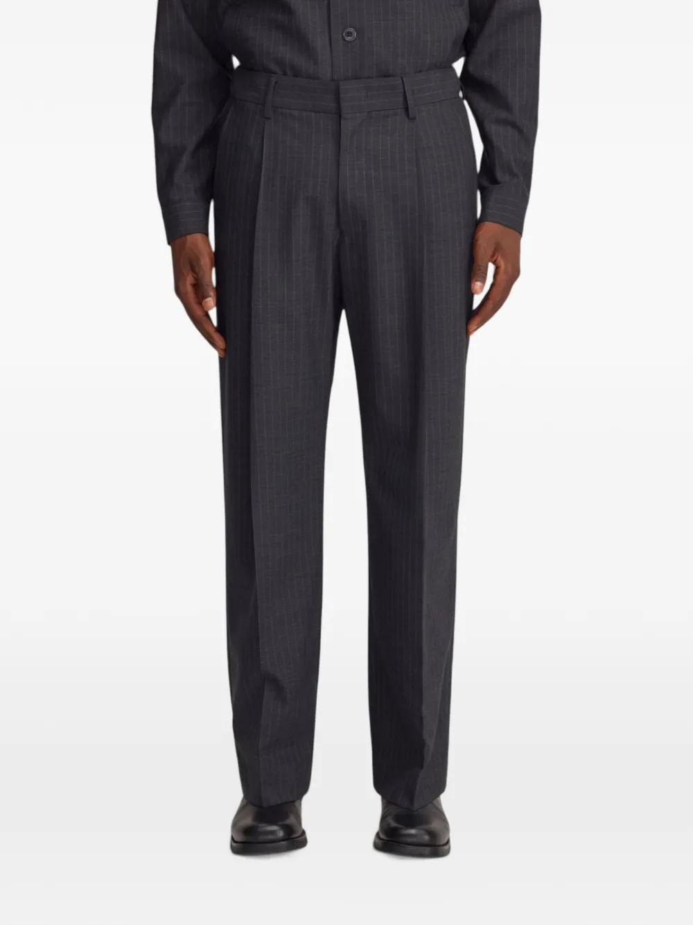 NN07 Kay broek met krijtstreep Grijs
