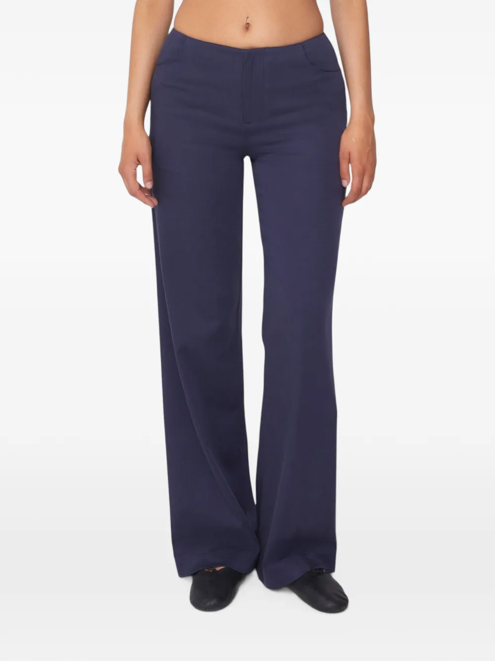 Peachy Den Twiggy Travel Trousers In Blue