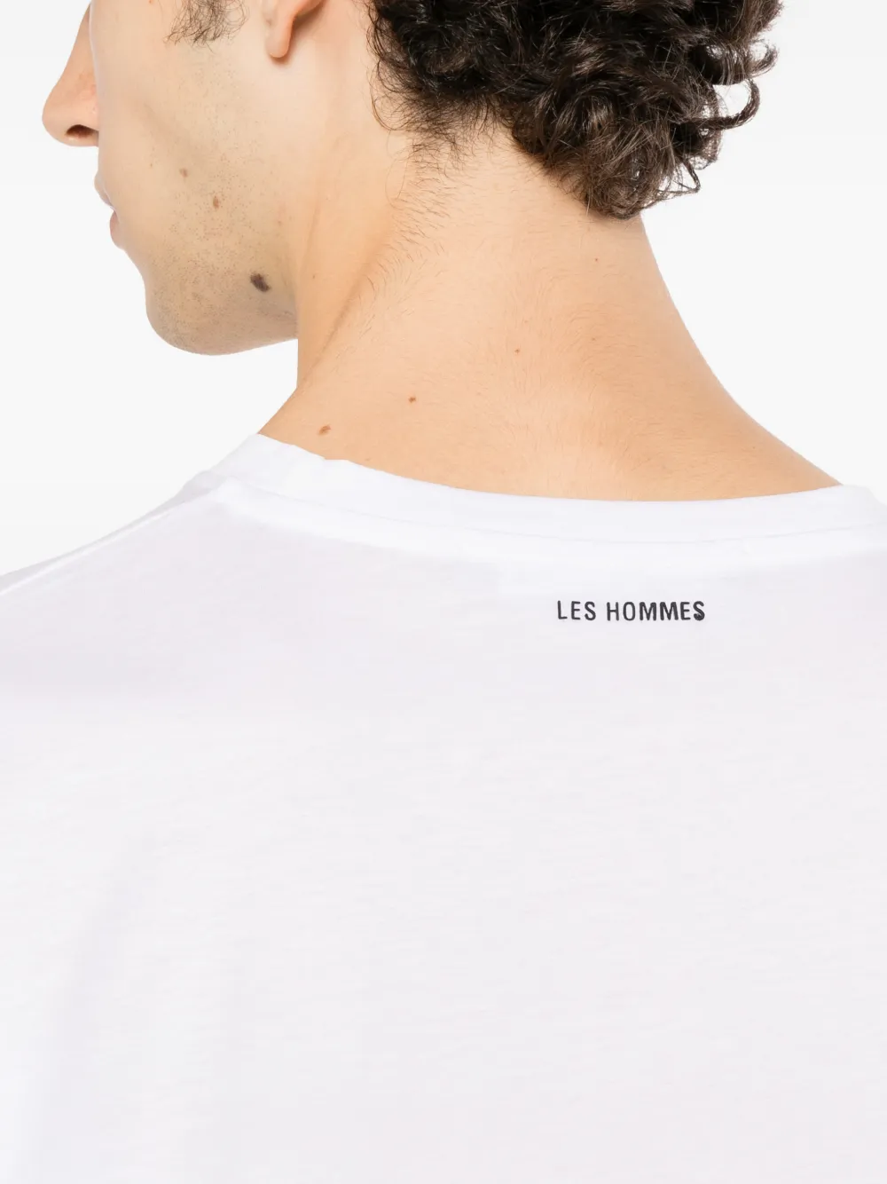 LES HOMMES graphic-print T-shirt Wit