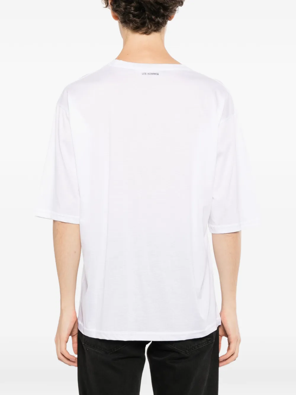 LES HOMMES graphic-print T-shirt Wit