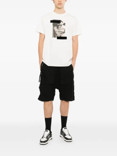 LES HOMMES graphic-print T-shirt