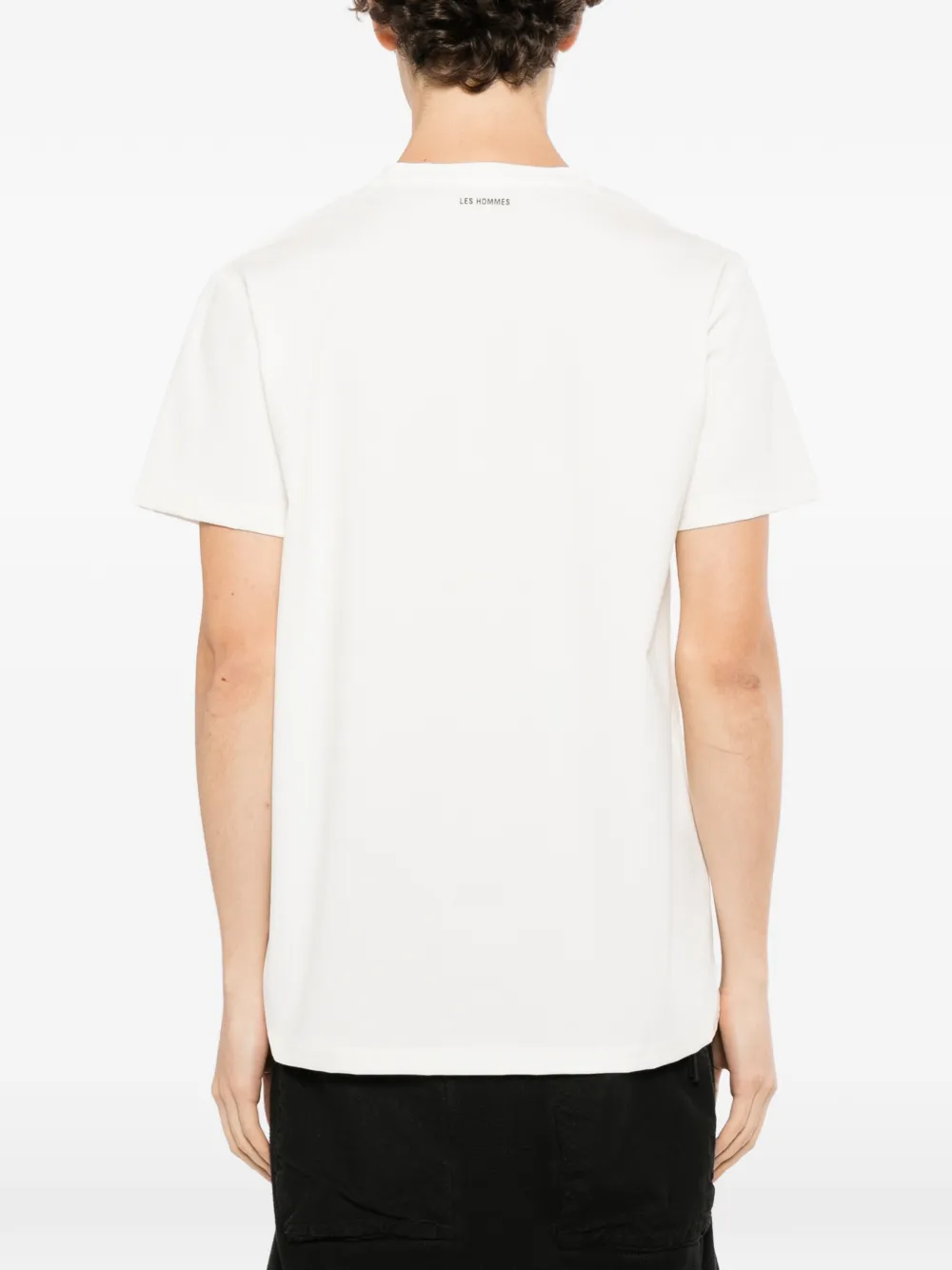 LES HOMMES T-shirt met grafische print Wit
