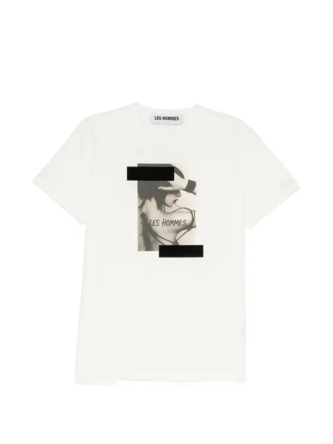 LES HOMMES graphic-print T-shirt