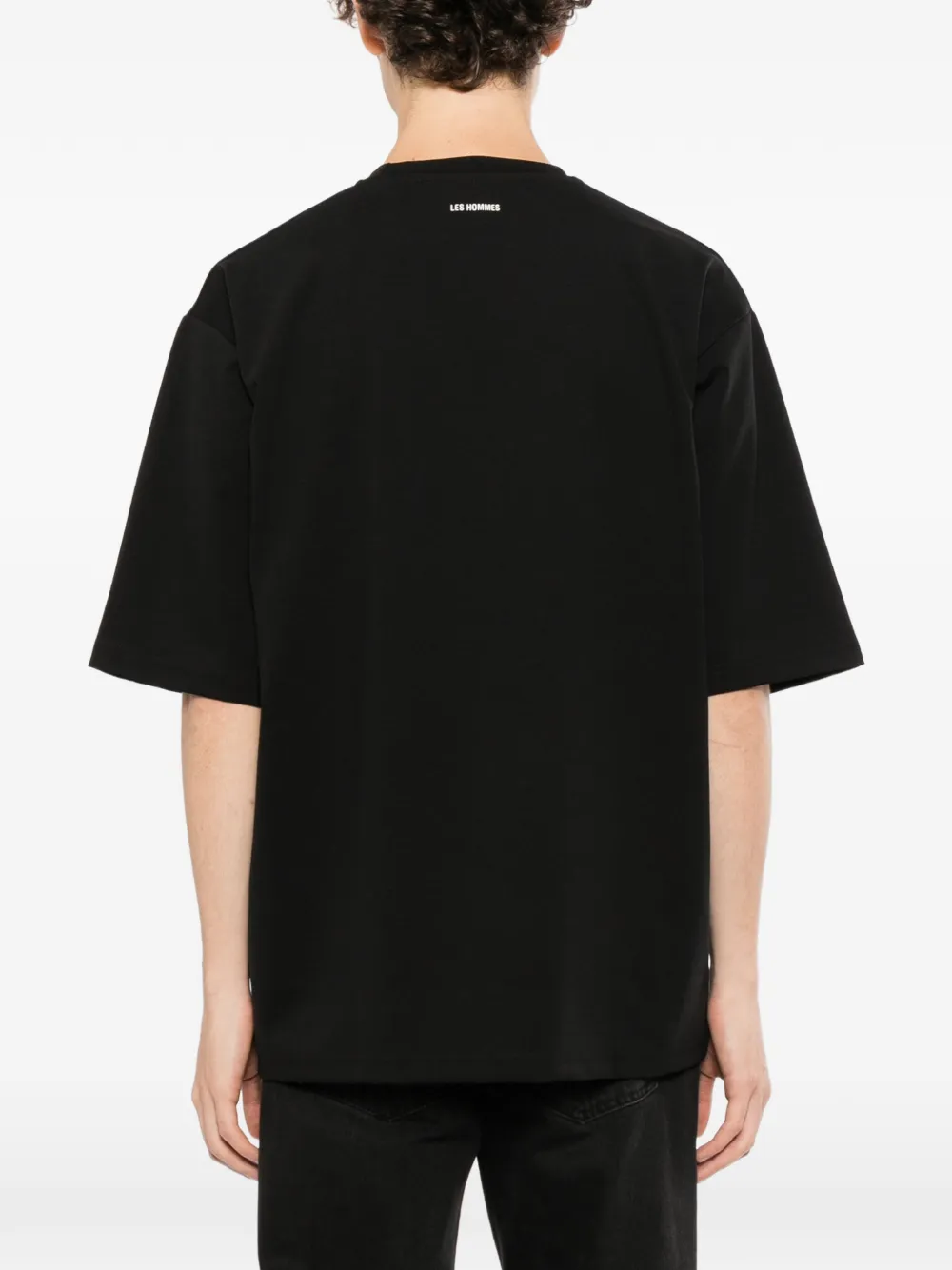 LES HOMMES Oversized T-shirt Zwart