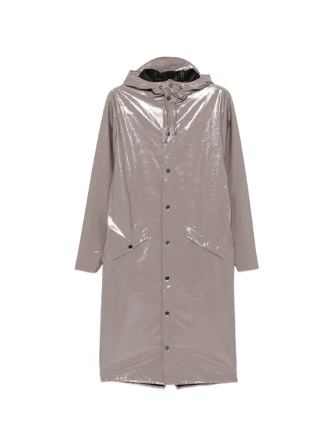 Rains glossy hooded coat