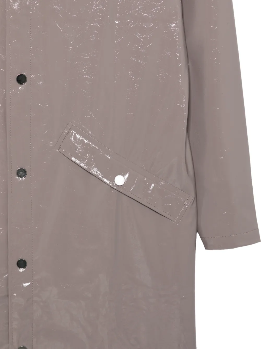 Rains glossy hooded coat Grijs