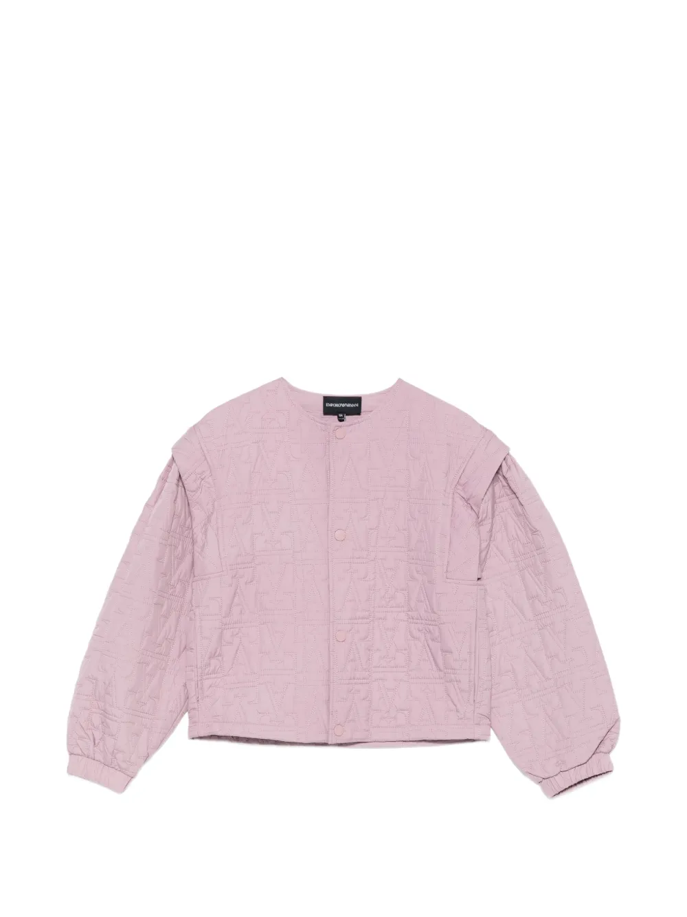 Emporio Armani Kids logo-quilted jacket - Rosa