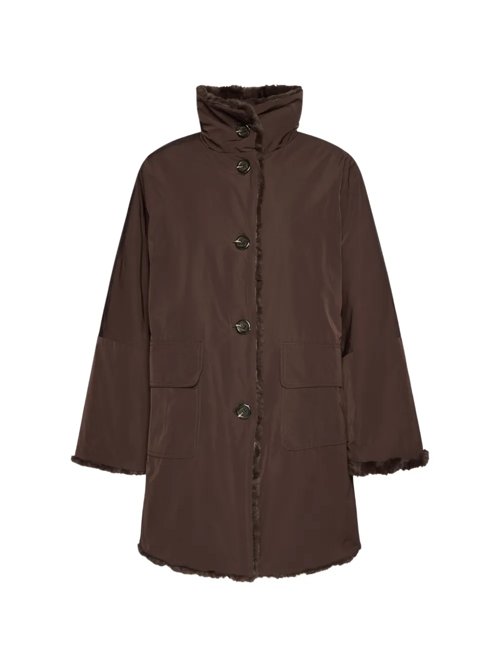 ELENA MIRÒ manteau à design réversible - Marron ELENA MIRÒ manteau à design réversible - Marron