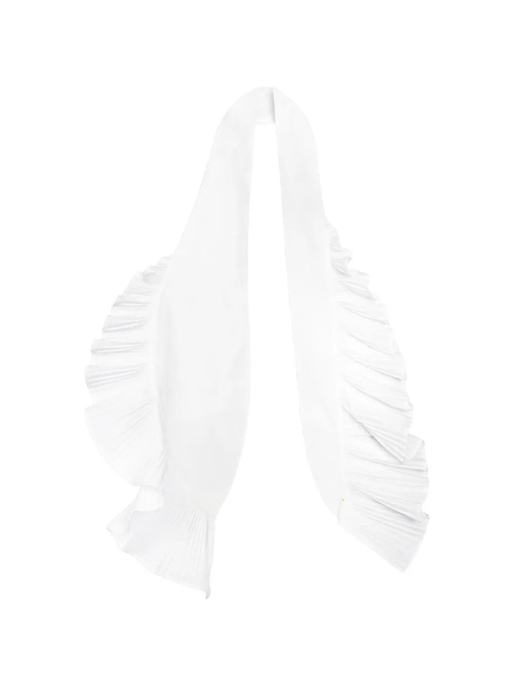 Vera Wang ruffled pleated tie - Weiß