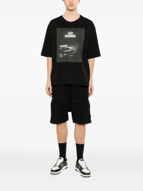 LES HOMMES graphic-print T-shirt