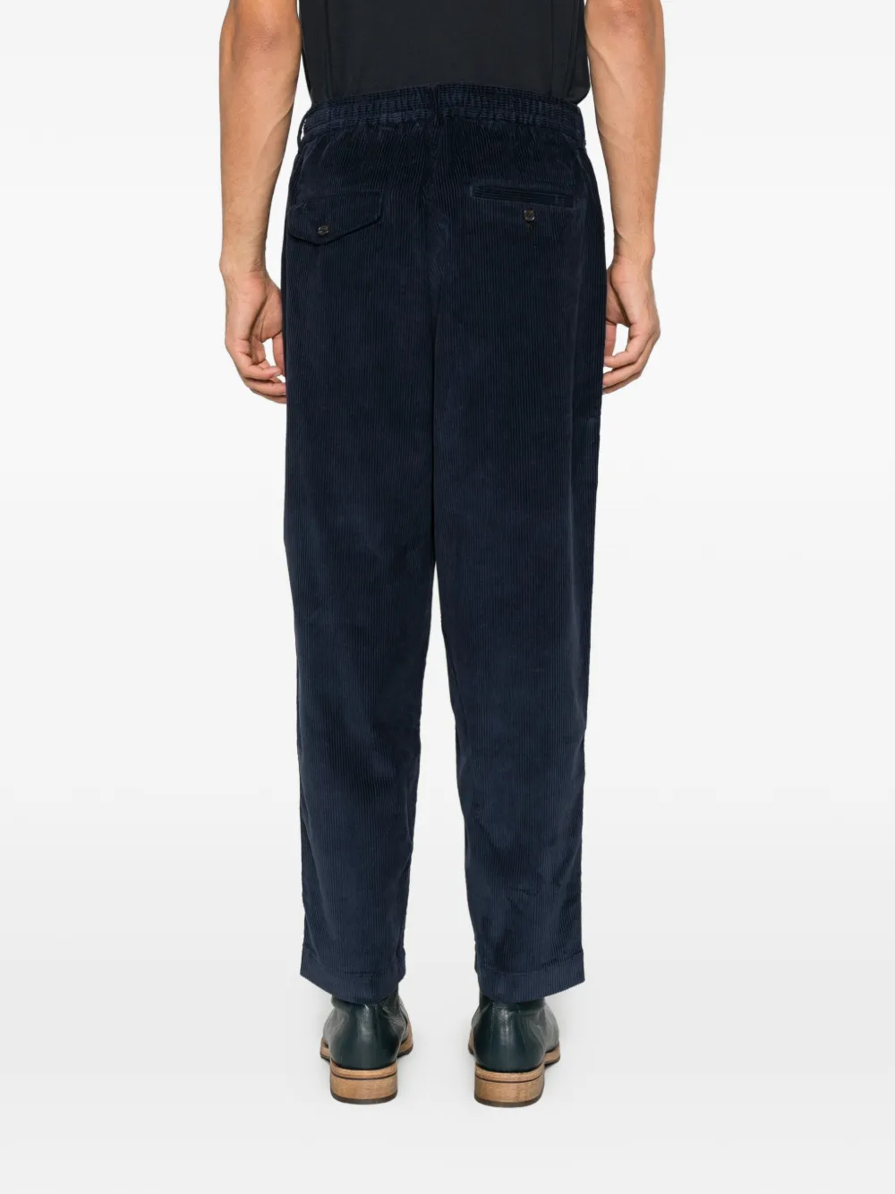 Universal Works Pleated Track corduroy pants Blauw