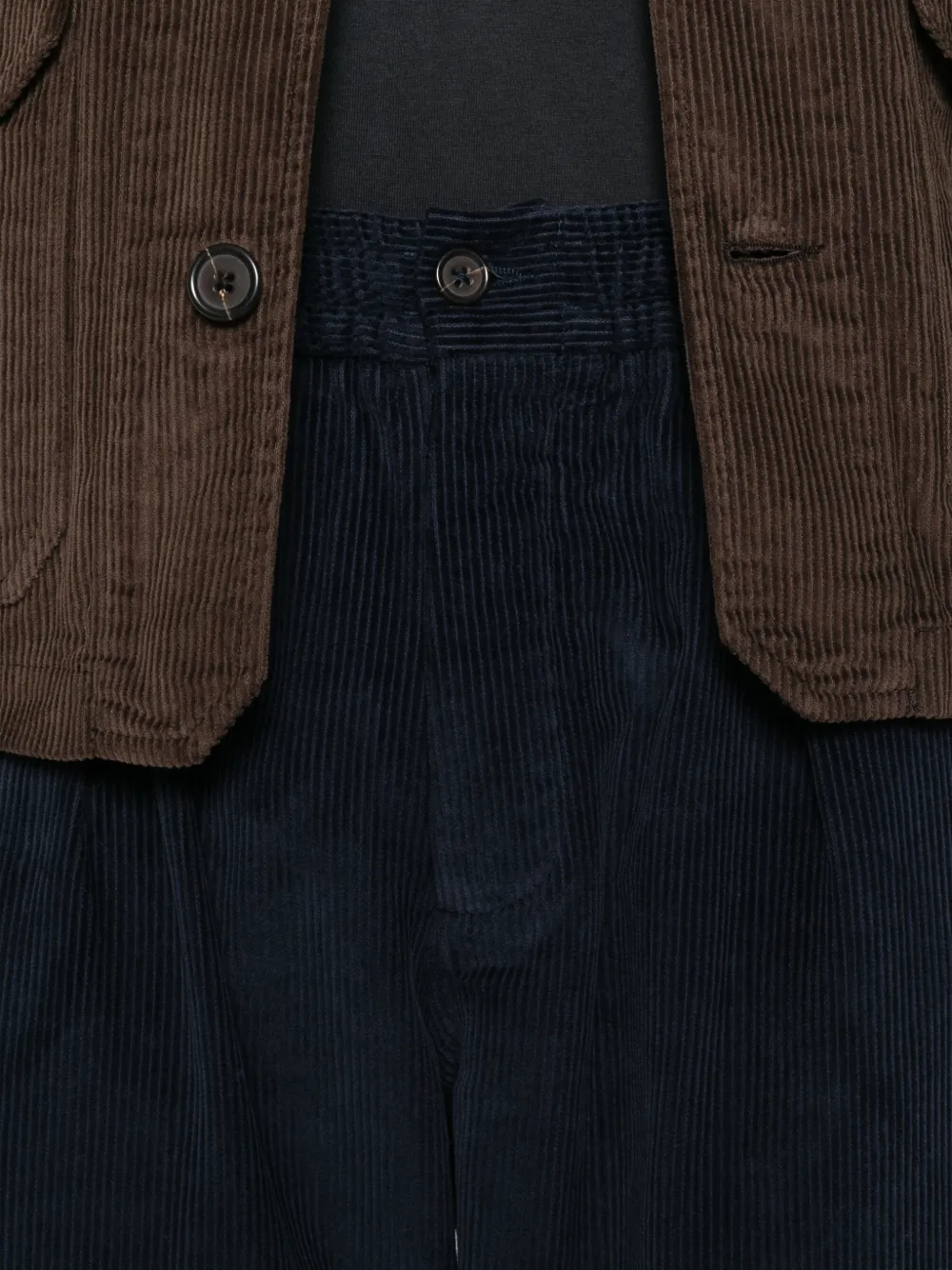 Universal Works Pleated Track corduroy pants Blauw