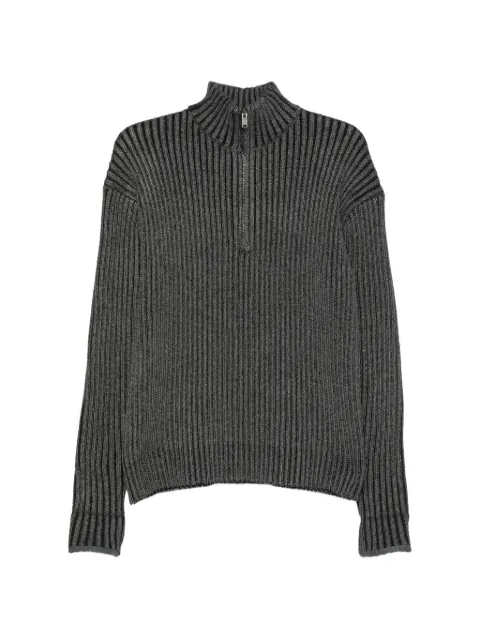 Rains ribbed-knit quarter-zip sweater