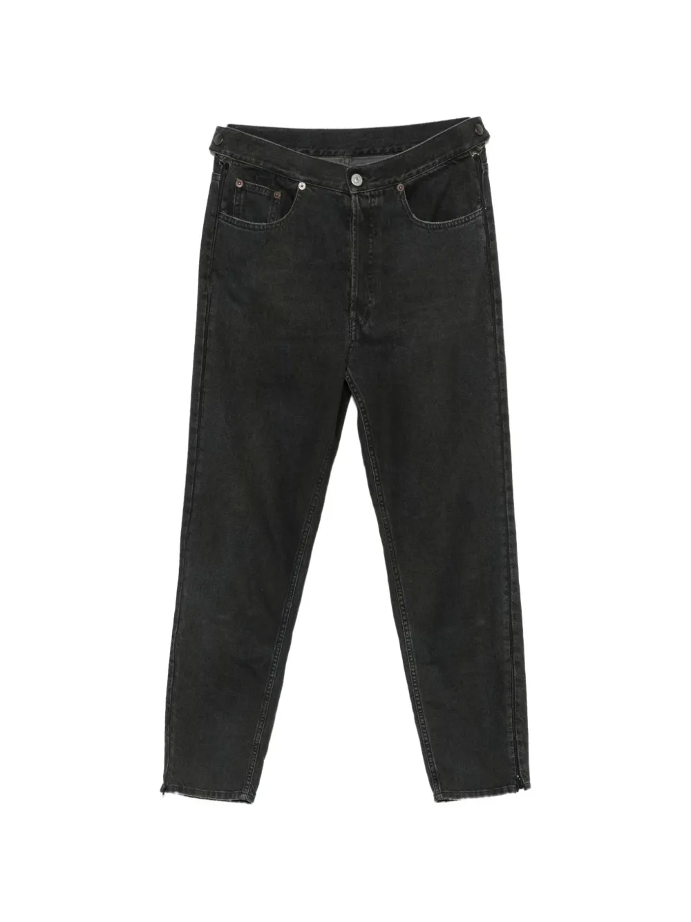 MM6 Maison Margiela Straight-Leg-Jeans mit Reißverschluss - Schwarz