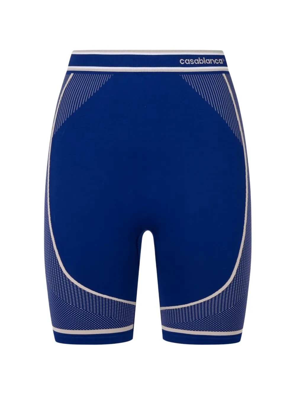 Casablanca striped-trim cycling shorts Blauw