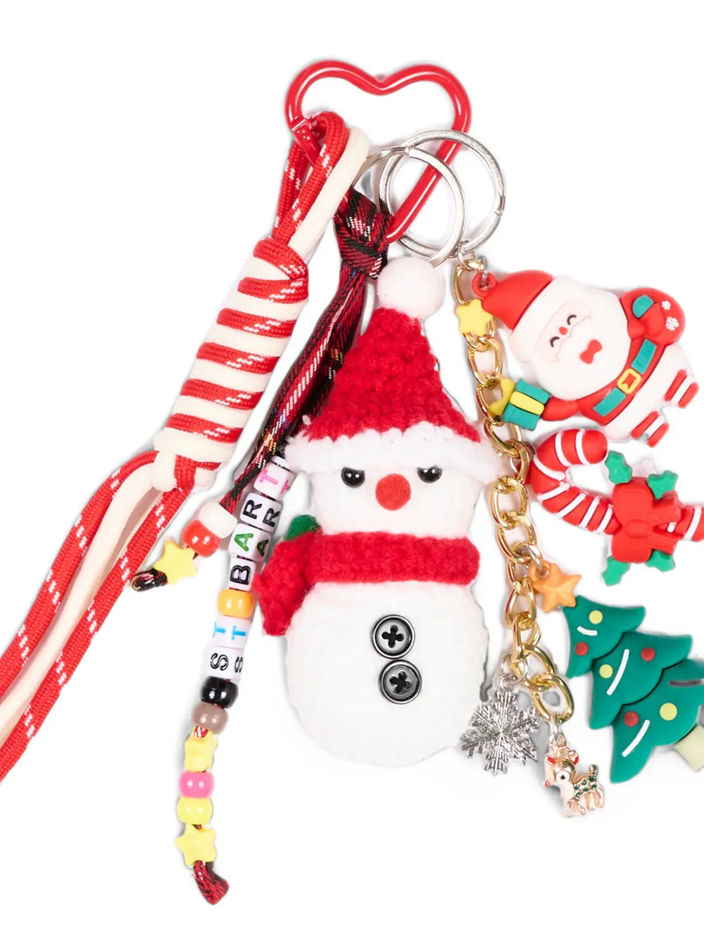 MC2 Saint Barth Kids Sleutelhanger met kerstthema Rood