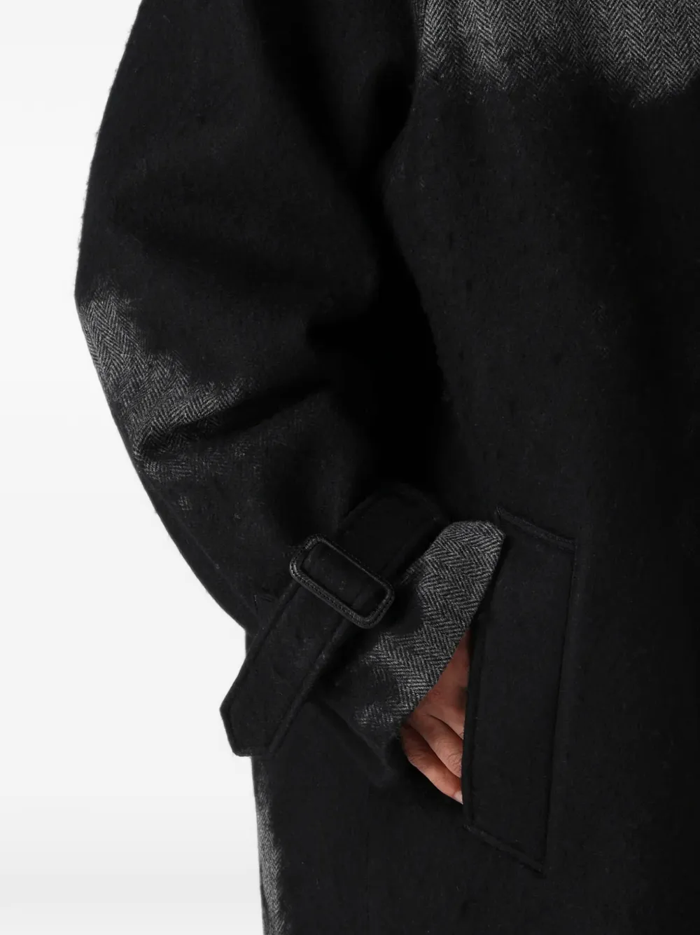 Yohji Yamamoto Jack met dubbele rij knopen Zwart