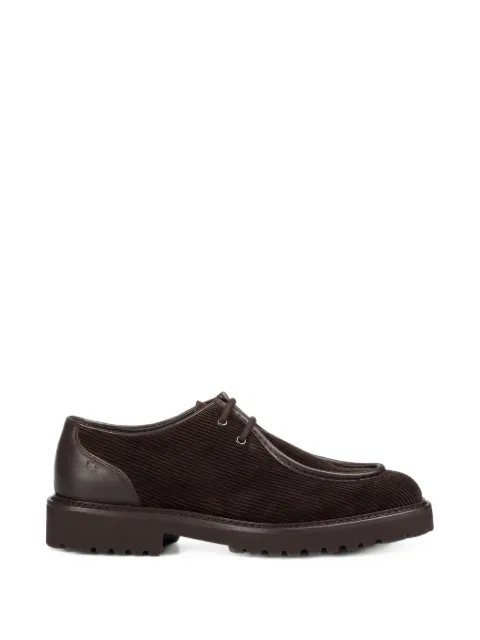 Doucal's corduroy-effect calf leather derby shoes