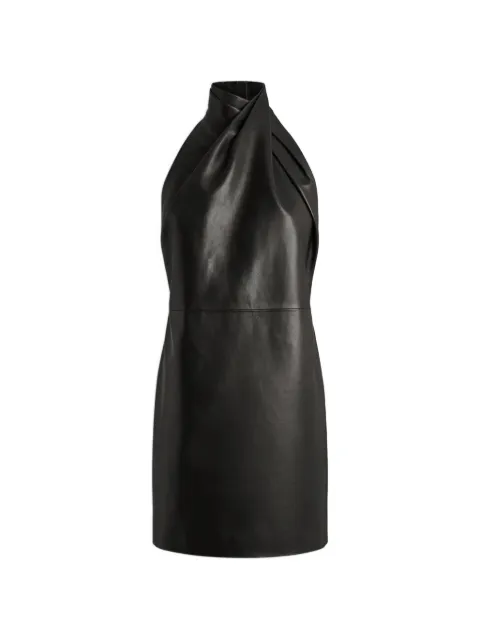 Balmain lambskin open-back dress