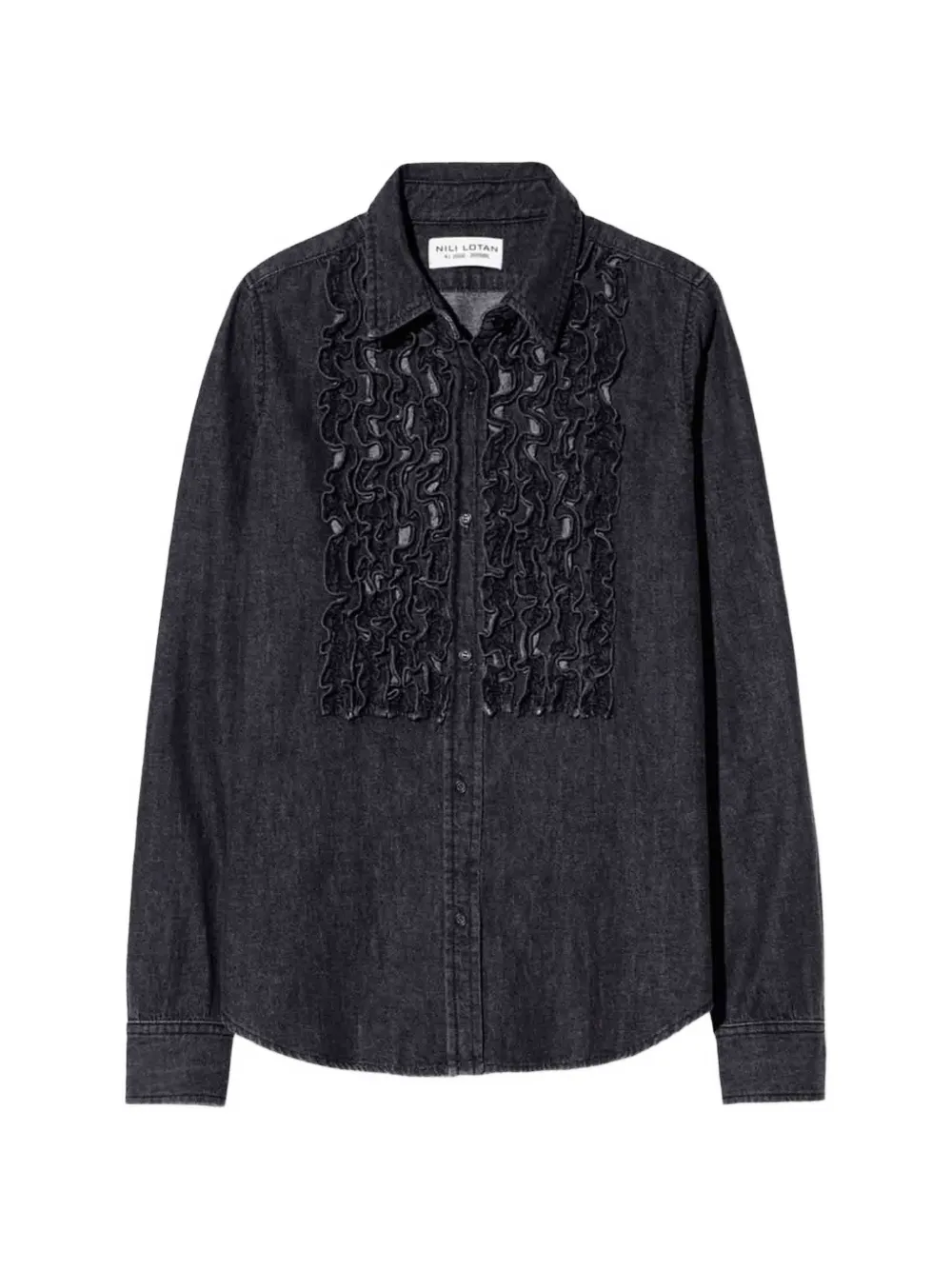 Nili Lotan Emilie ruffled denim shirt