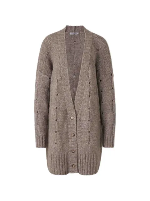 ELY ELY checkered textured-knit cardigan